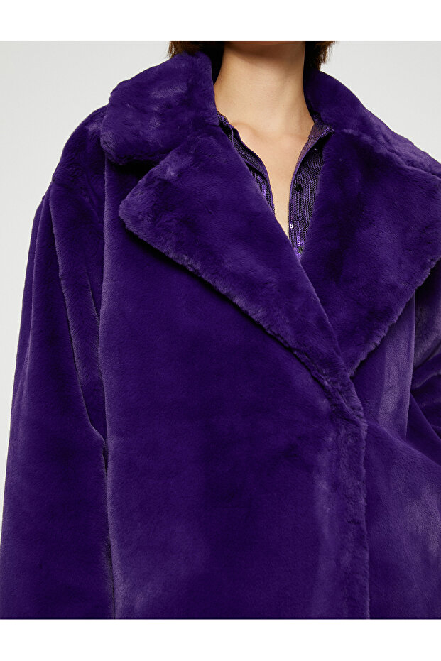 Plush Coat with Pockets - 7