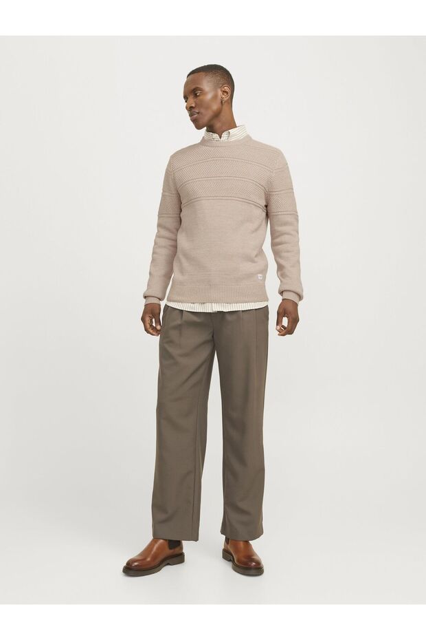 Strickpullover Einfarbig Strickpullover - 4