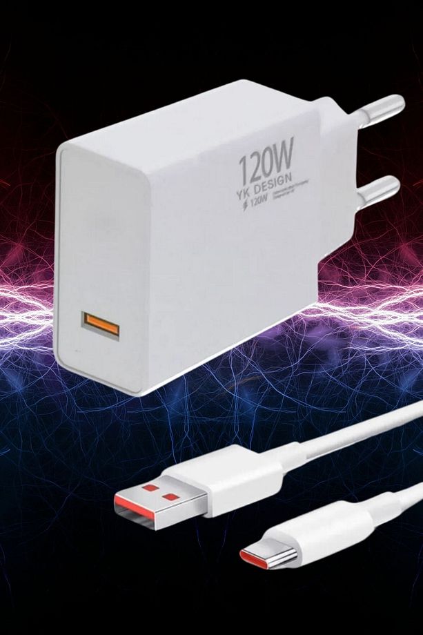 ® 120W USB Hızlı Type C Uçlu Kablolu Şarj Aleti - 3