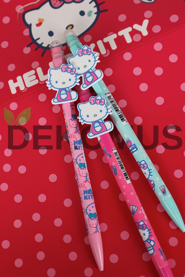 YENİ SEZON LİSANSLI HELLO KITTY "TEKLİ" 2D FİGÜRLÜ VERSATİL UÇLU KALEM 0.7 MM - 1
