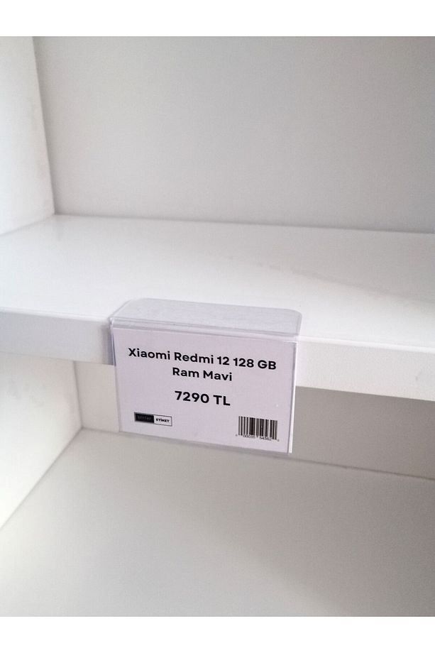 50 Adet PVC Yapışkanlı Etiketlik Dik Açılı 6x4 cm Raflar için Etiketlik Etiket Cebi Ürün isimlik - 8