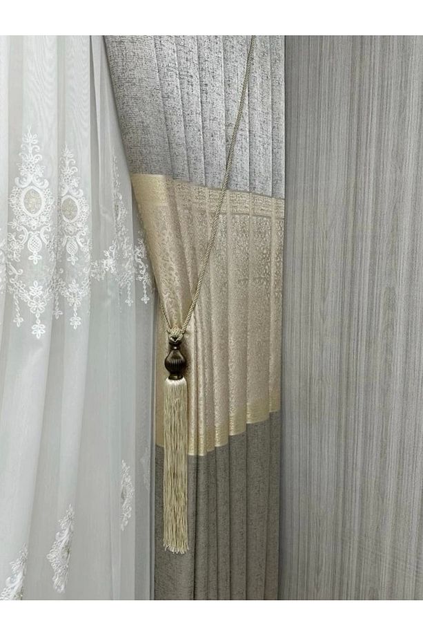 Nivemeshome Mevra 1/3 Sık Pileli Fon Perde Apm - 5