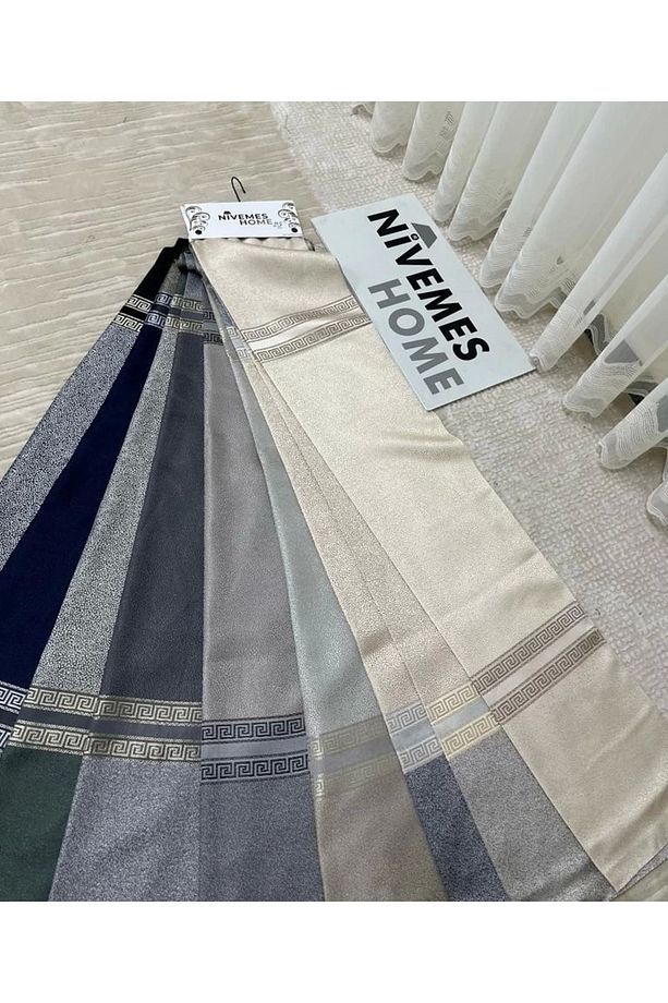 Nivemeshome Betti 1/3 Sık Pile Fon Perde Apm - 8