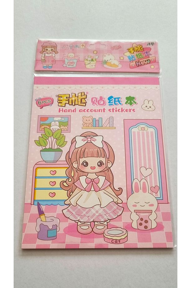 Hand Account Cute Curomi A6 Sticker Defter 6 Sayfa - Konu & Tema  Seçenekli 1 Adet - 1