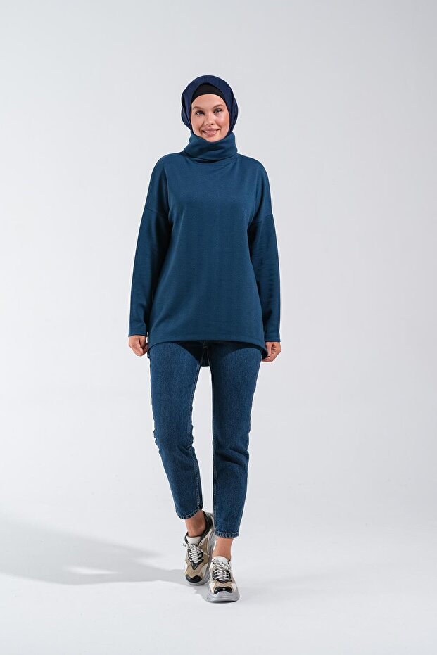 2249_ تونيك واسع بياقة عالية