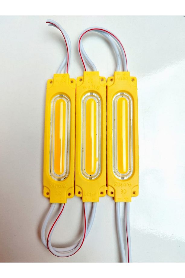 Cob Ledli Su Geçirmez Mercekli Sarı Neon Parmak Led 3 Adet - 3