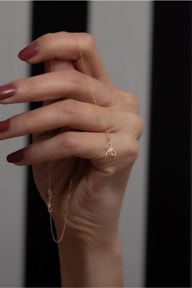 14 Ayar Altın Yusufçuk Kolye - 2