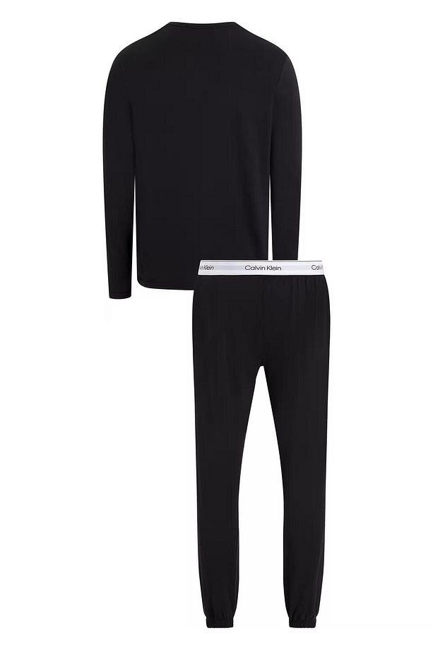 Erkek Siyah Logolu Pijama Takımı 000NM2844E - 7