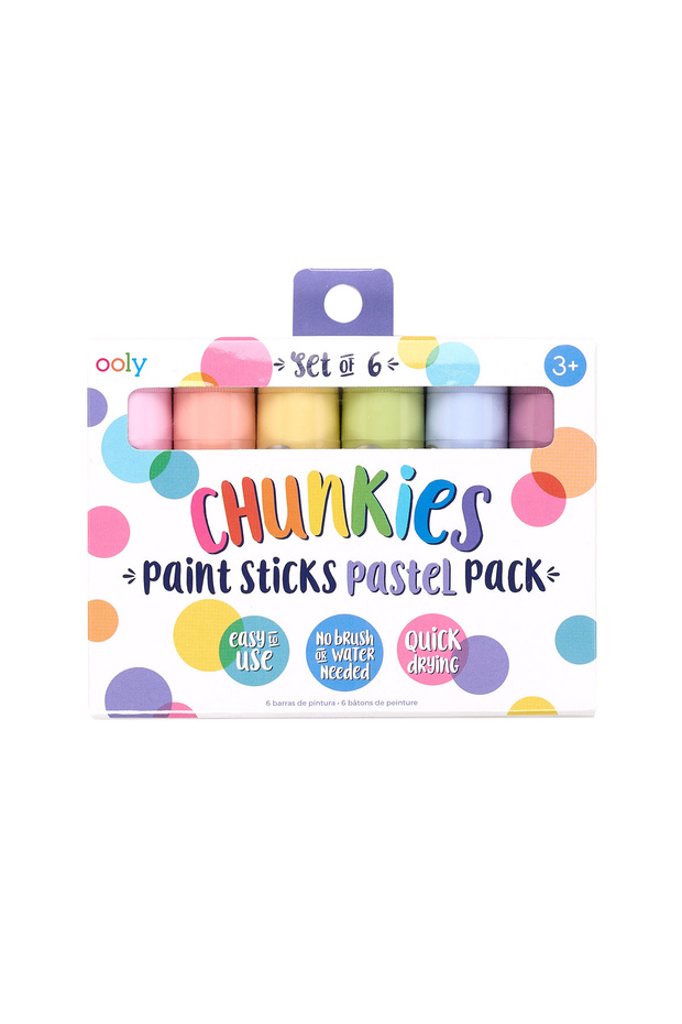 Chunkies solid tempera pencils pastel colors, 6 pieces - 1