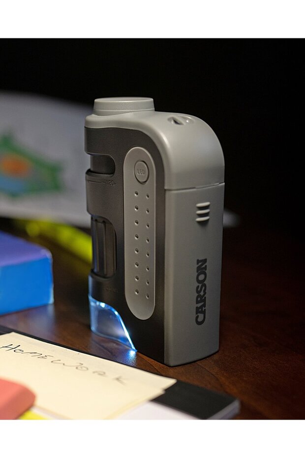 Pocket LED microscope, 60-120x magnification, MicroBrite - 6
