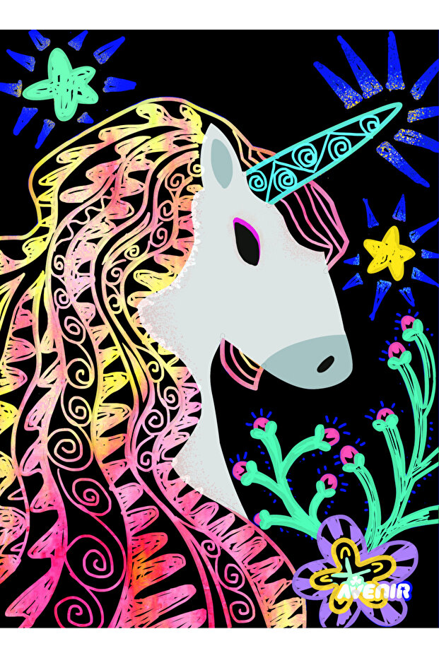 Set de razuit - 4 Unicorni magici - 4