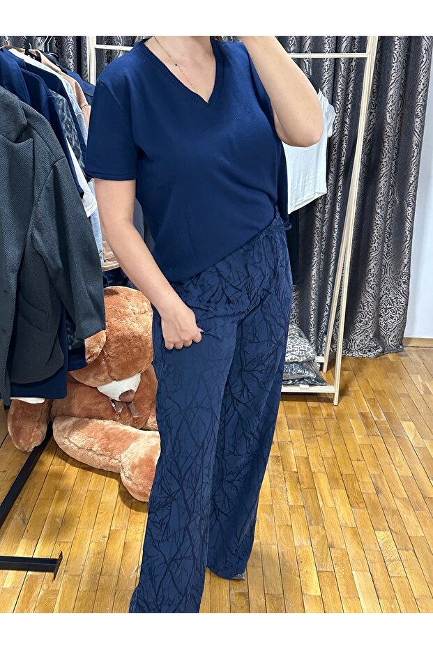 Varak desenli pantolon - 3