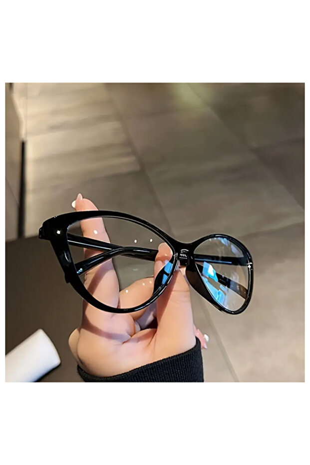 Cat Eye Large Frame Glasses - 5