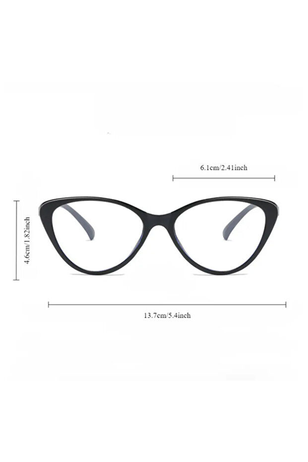 Cat Eye Large Frame Glasses - 6