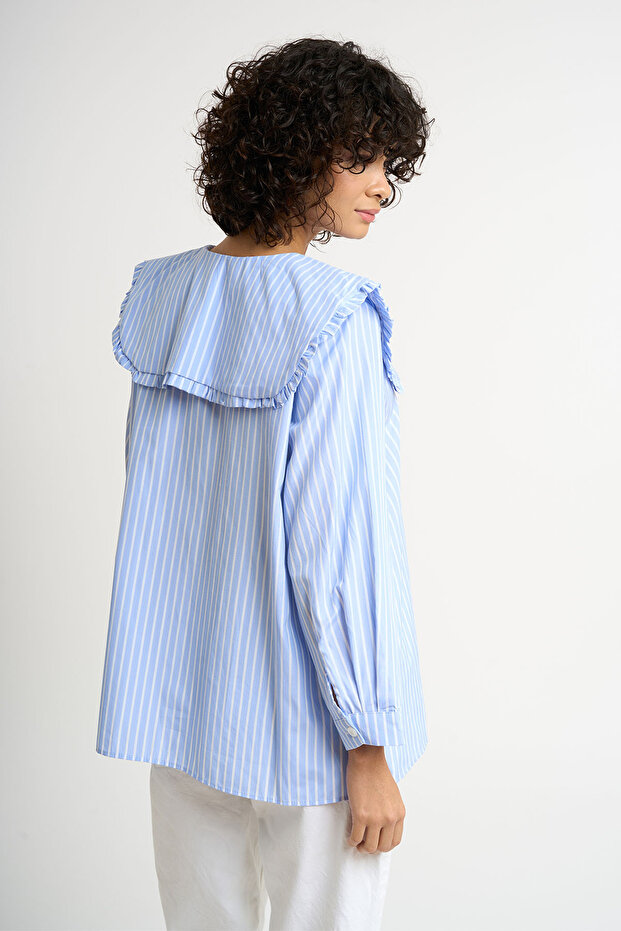 Bebe Yaka Çizgili Gömlek - 3