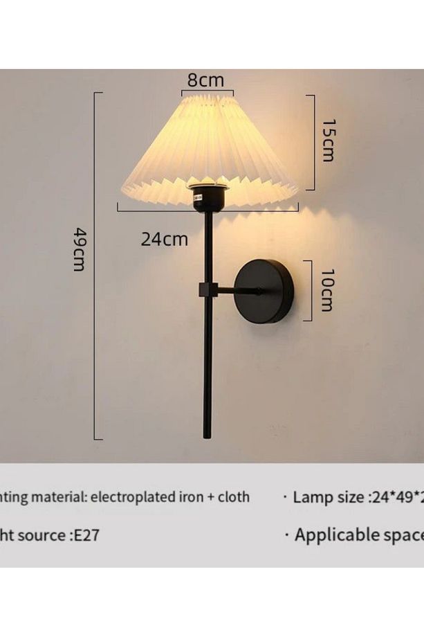 Modern Tasarım 1 Adet Kablosuz Pilli Aplik Tak Çalıştır Krem Abajur Umbrella Aplik Siyah 1 Adet - 3