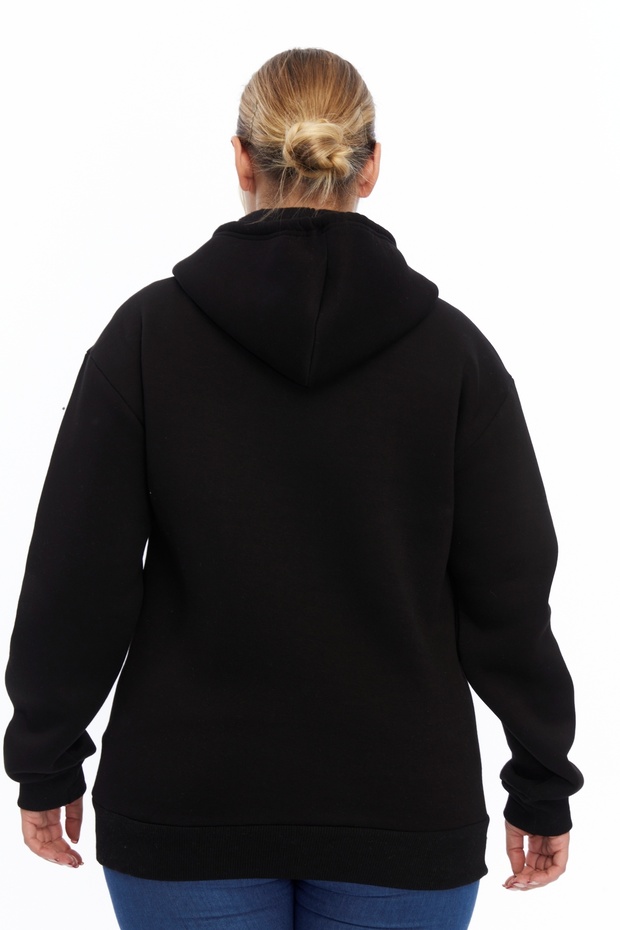Kapşonlu Fermuarlı Sweatshirt - 6