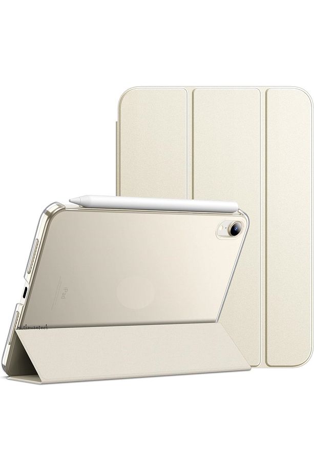 Apple Ipad Mini 7 Kılıf Akıllı Smart Uyku Modlu Standlı Şeffaf Smart Kapak A2993 A2995 A2996 A17 Pro - 1