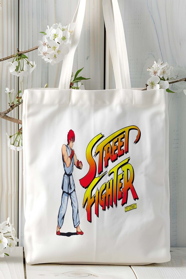 Street Fighter Game Printed Cloth Bag Shoulder Bag Model 3