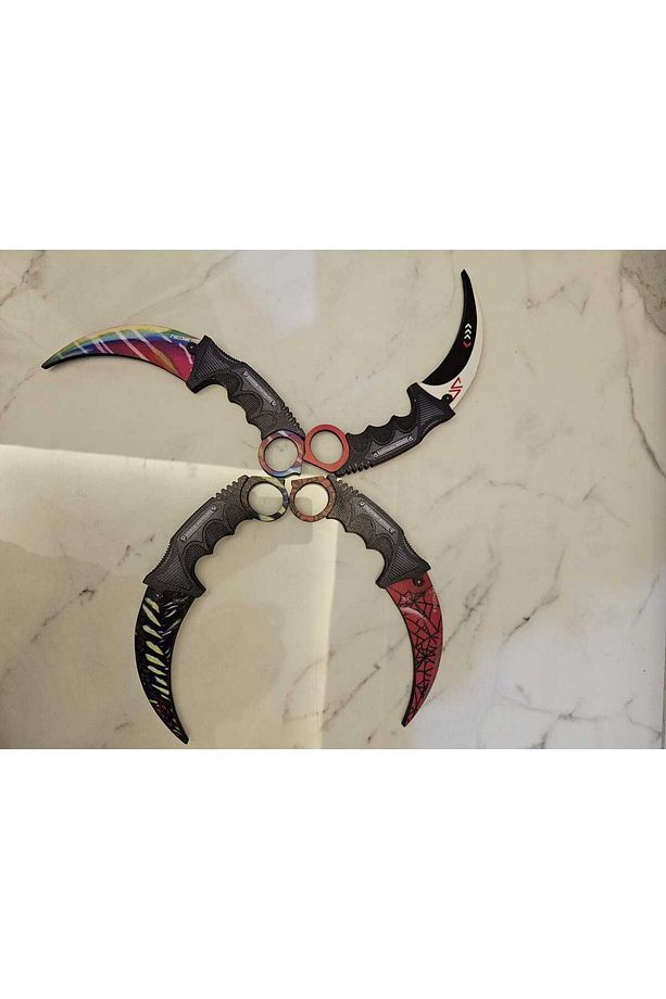 Cs-go 4'lü Karambit Ahşap Set Oyuncak - 2