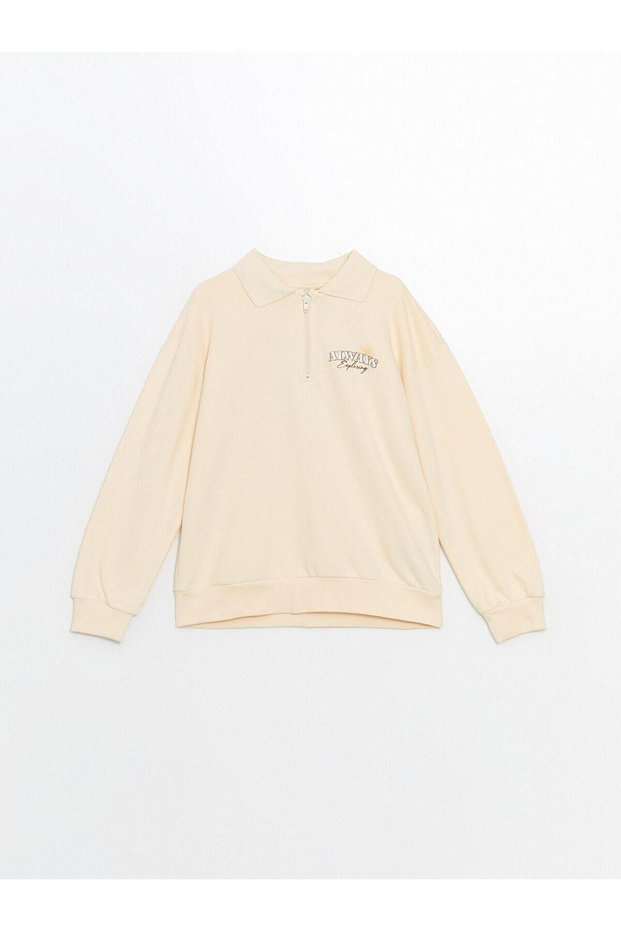 Lcw Kids Polo Neck Girl's Sweatshirt (W4)