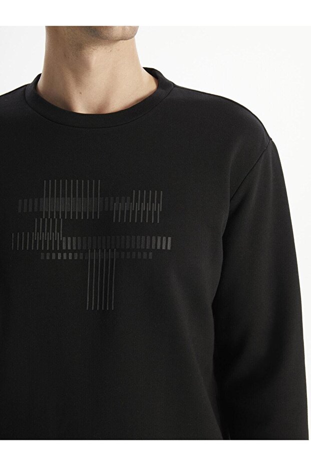 LCW Vision  Bisiklet Yaka Uzun Kollu Baskılı Erkek Sweatshirt - 3
