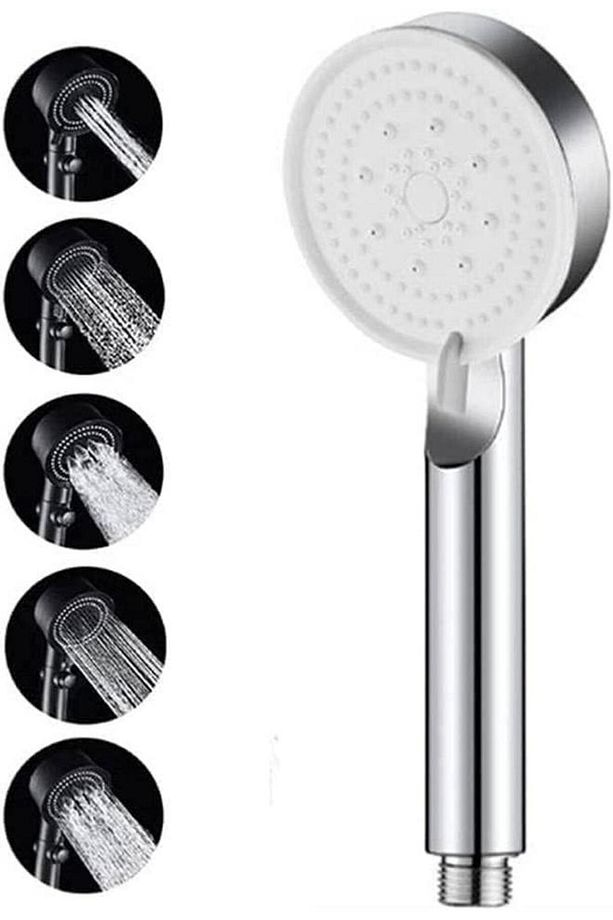 Turbo Duş Başlığı - Yüksek Basınçlı 5 Fonksiyonlu El Duşu, Krom - 2