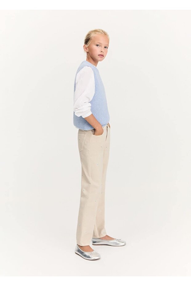 Beige Jeans for Kids - 5