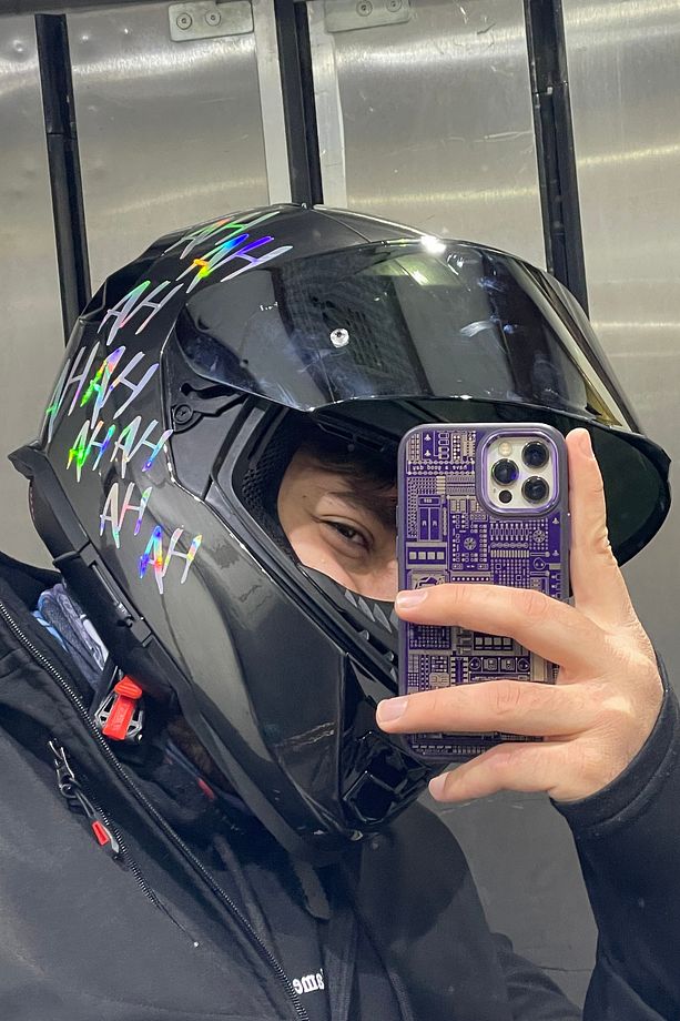 Dekoratif Hologramlı Hahaha Sticker Motor-araba-kask Için Etiket 15cmx30cm (1 ADET) - 7