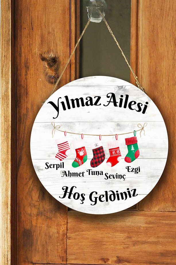 Kişiye Özel Ev Kapı Süsü, Aile Soy İsim, Kişi İsimleri Yazılabilen Kapı Dekoru,Aileye Özel Kapı Süsü - 2