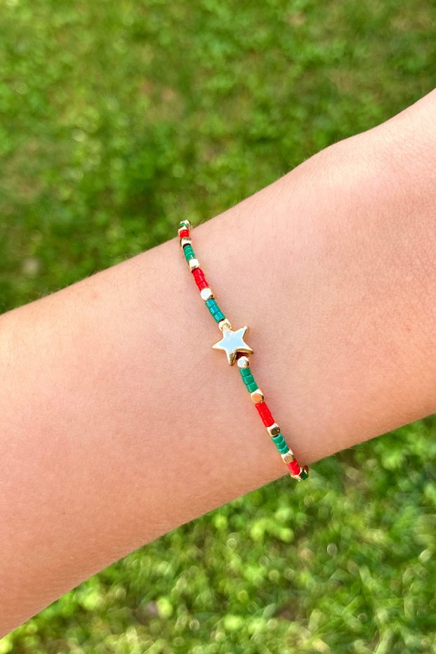 New Year Christmas Bracelet New Year's Gift Star Detailed Lucky Bracelet