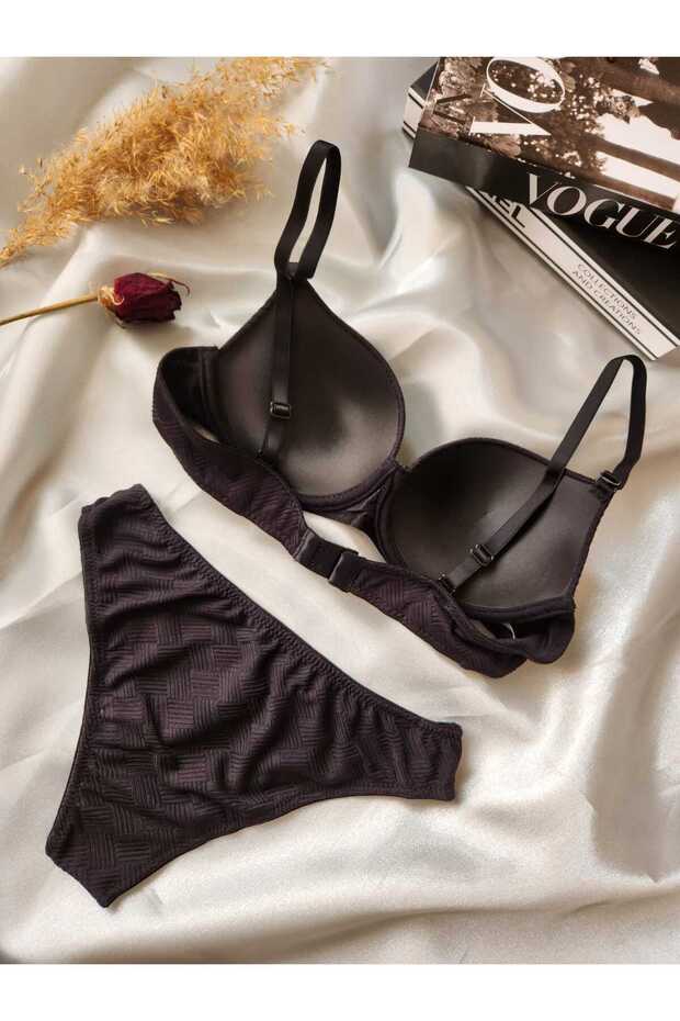 مجموعة حمالة الصدر الداعمة الخفيفة المزخرفة الأساسية - 2