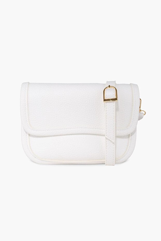 Women's Bag White Shoulder Bag Patterned Vegan Leather DANNY