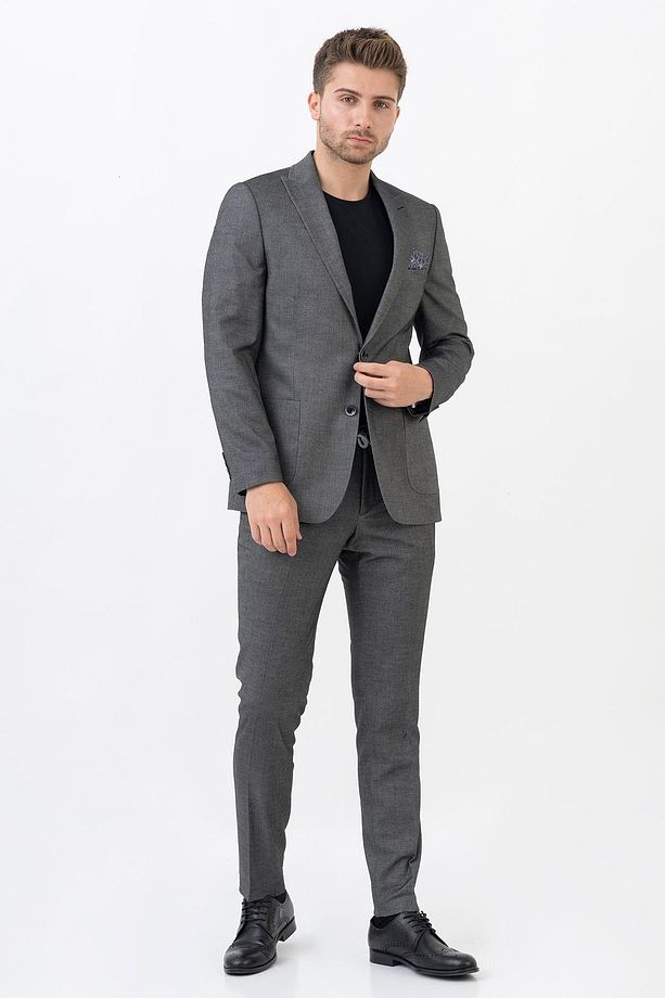 Puebla T194 Regular Fit Jogger 6 Drop Likralı Takım Elbise Desenli - 3