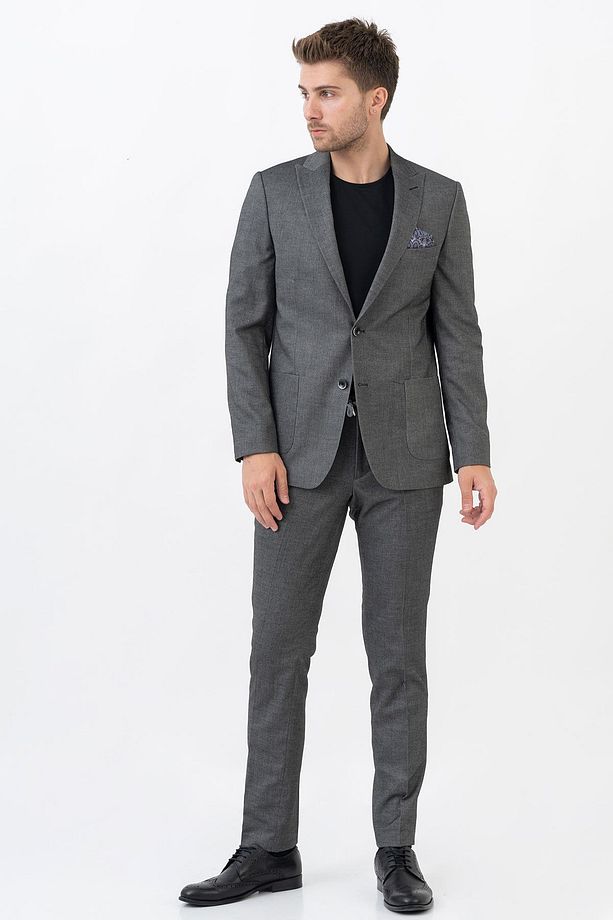 Puebla T194 Regular Fit Jogger 6 Drop Likralı Takım Elbise Desenli - 4