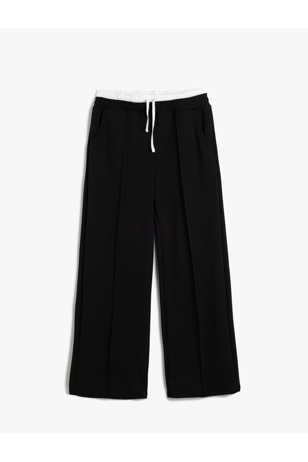 5Wkg40234Ak 999 Black Girls' Jersey Pants