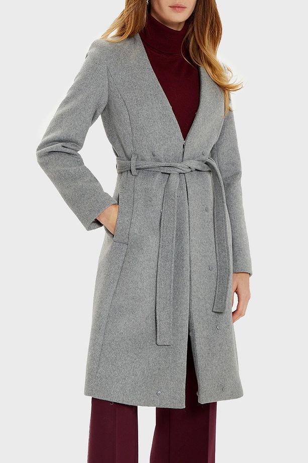 Valerie Yün Karışımlı Regular Fit Çıkarılabilir Yumuşak Tüy Yakalı Kaban 4BGL099957  KABA - 4