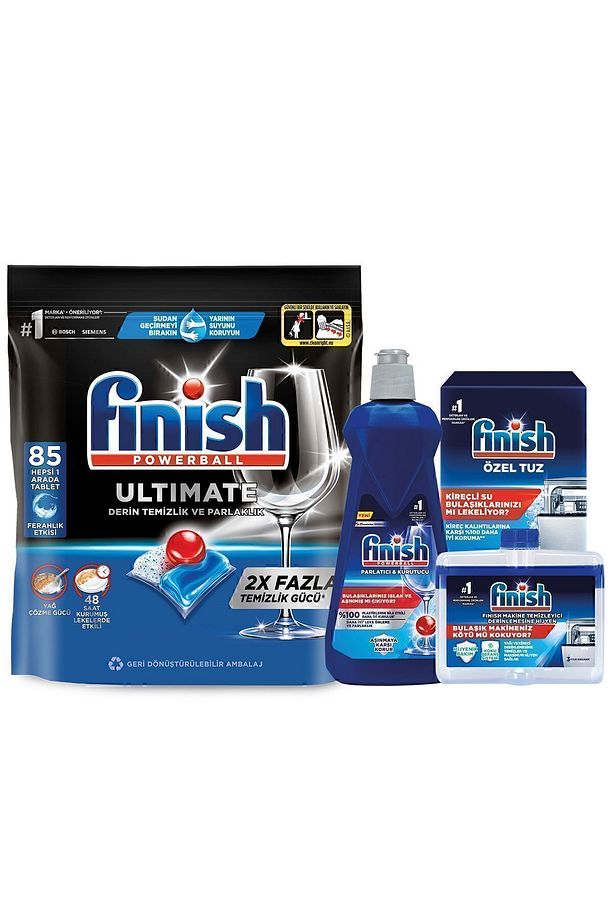 Ultimate 85 Kapsül Bulaşık Makinesi Deterjanı Tableti + Temizlik ve Bakım Seti - 2