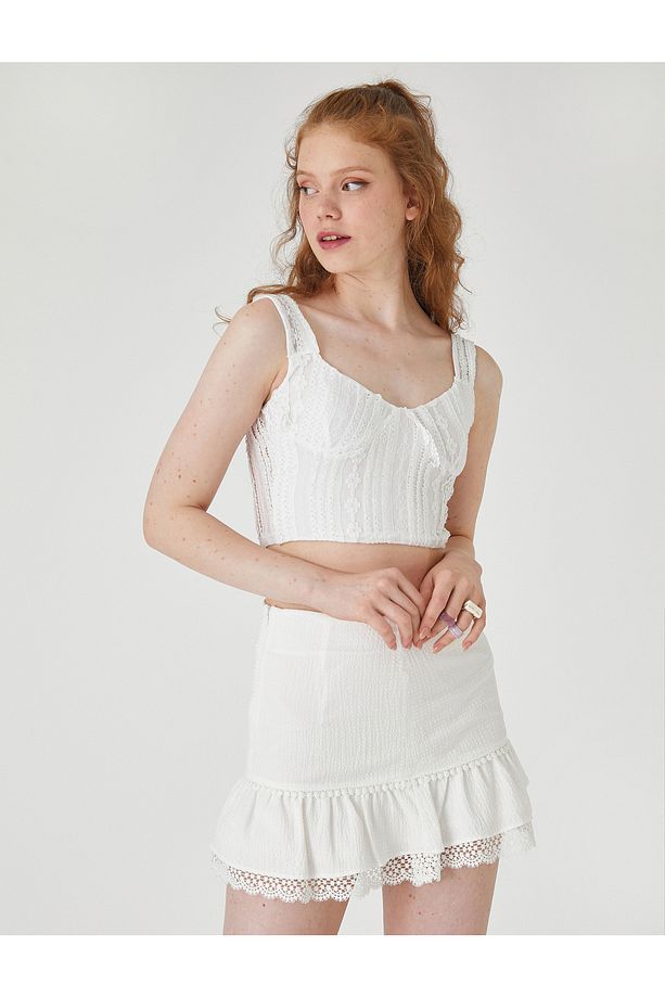 Dantelli Crop Üst - 3