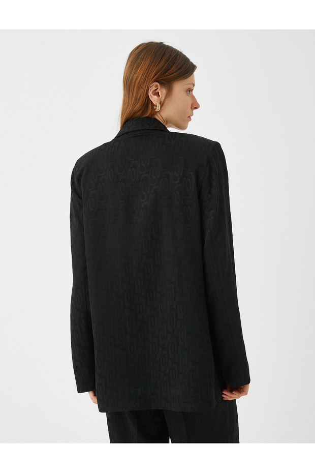 Jachetă oversize de tip blazer dublu - 4