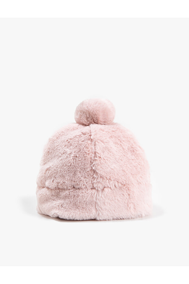 Plush Hat with Pompom - 1