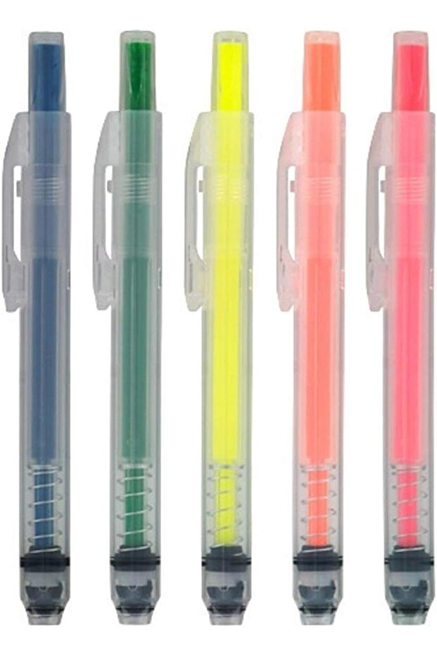 Push Botton Basmalı Neon Turuncu Highlighter - 2