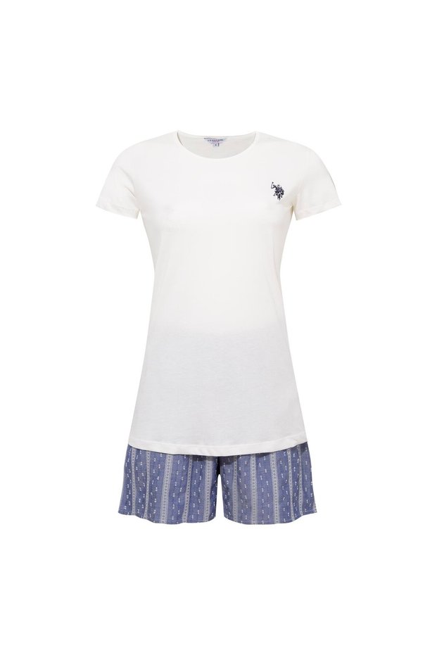 U.S. Polo Assn. Women's 205 Ekru Shorts Set