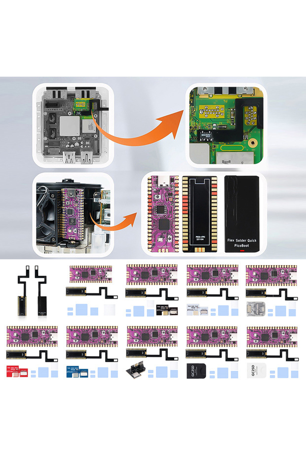 Ngc for raspberry pi pico picoboot fpc flex cable and gc2sd/sd2sp2 fpc flex ribbon cable... - 2
