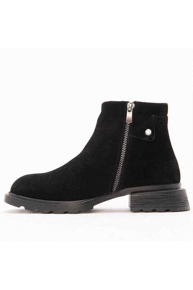 Adalıe Women's Khaki Suede Leather Boots 1605-2