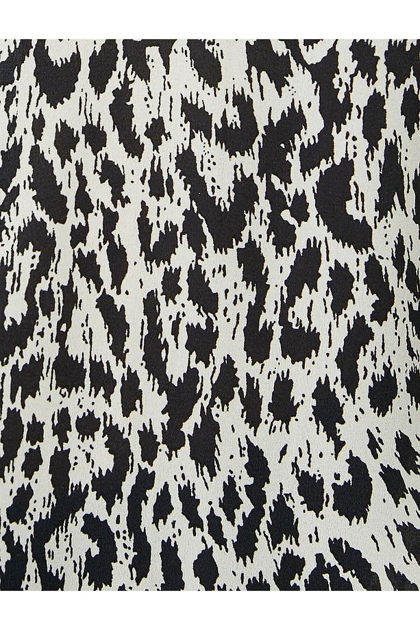Zebra Desenli Bluz Balon Kollu Regular Fit - 6