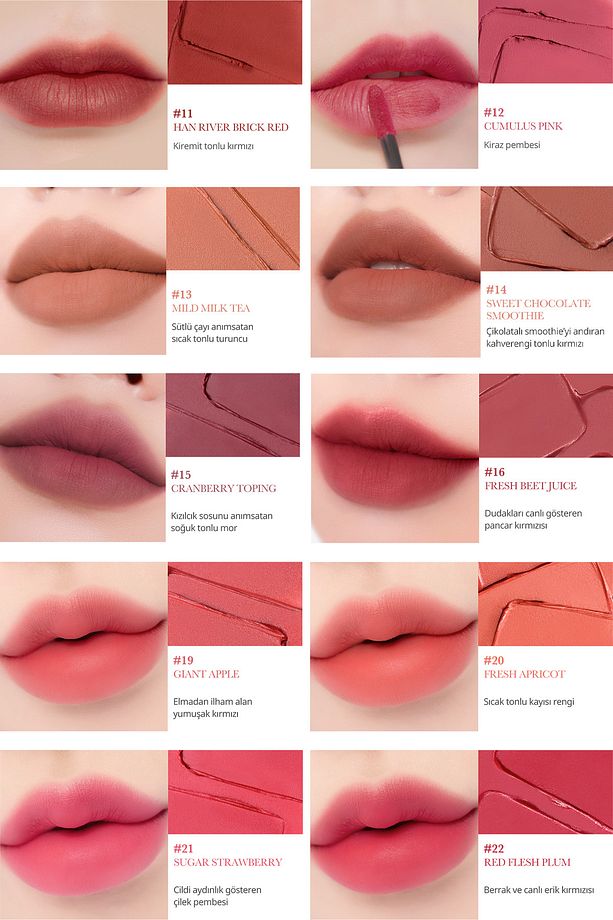 Pürüzsüz ve Kadifemsi Dokulu, Doğal Görünüm Sunan Tint CLIO Chiffon Blur Tint (02 Coral Clay) - 6