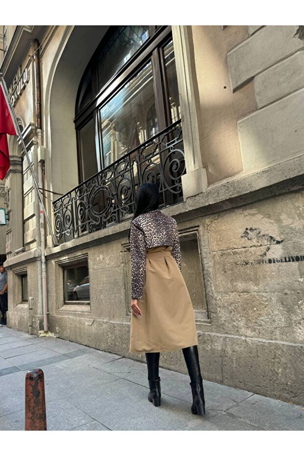 Leopar trençkot tasarım model - 4