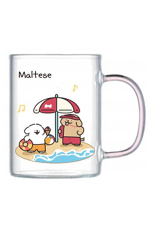 Maltese Lisanslı Borosilikat Cam Bardak (420ml) - Pembe - 2
