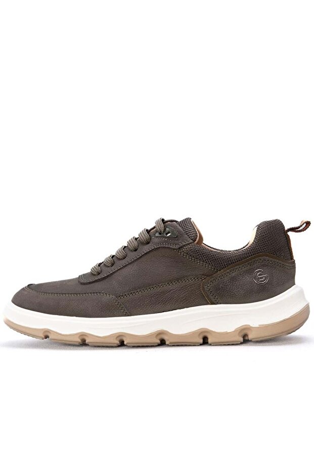 Yves Men's Khaki Nubuck Leather Shoes 242290-1